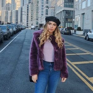 Purple Fur Jacket